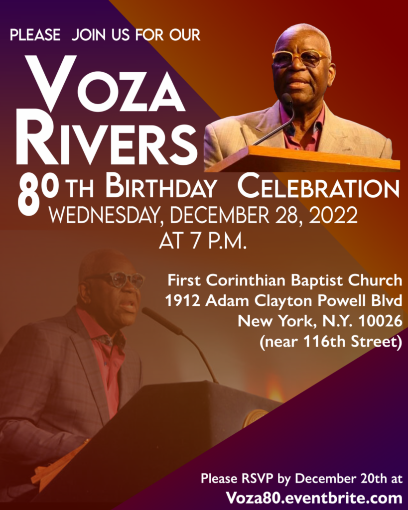 Friends of Voza Rivers / New Heritage Theatre Group invite you to ...